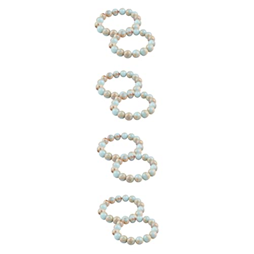 Angoily 4 Sätze Frauen Armband Perlen Dekorative Blaue Beaded Armbänder Für Kleines Für Partys Dating Und Mehr 2 Stücke * 4 von Angoily