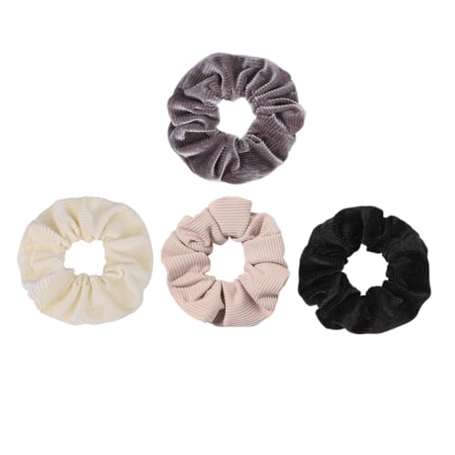 Angoily 4 Stück Cord-Scrunchie Modische Haargummis und Haargummis Haarbänder für Mädchen haarschmuck Tiara große Haargummis dehnbare Haargummis Streifen Halter Armband von Angoily