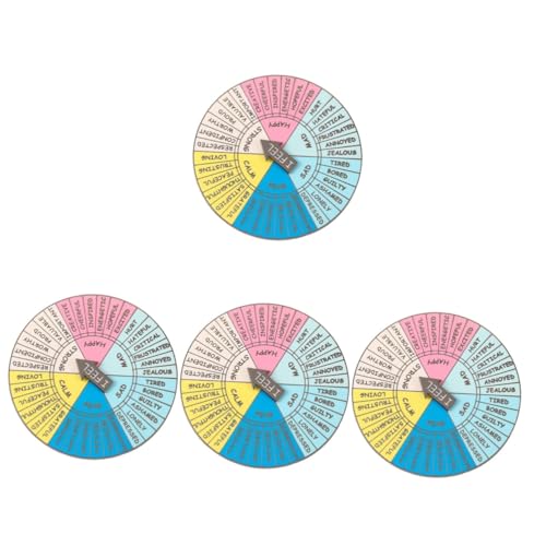 Angoily 4 Stück Emotionen Rad Abzeichen Tragbares Emotionsrad Accessoire Robustes Metall für Kreative Gestaltung Einzigartiges für Besondere Anlässe Hochwertige Verarbeitung für Langlebige von Angoily