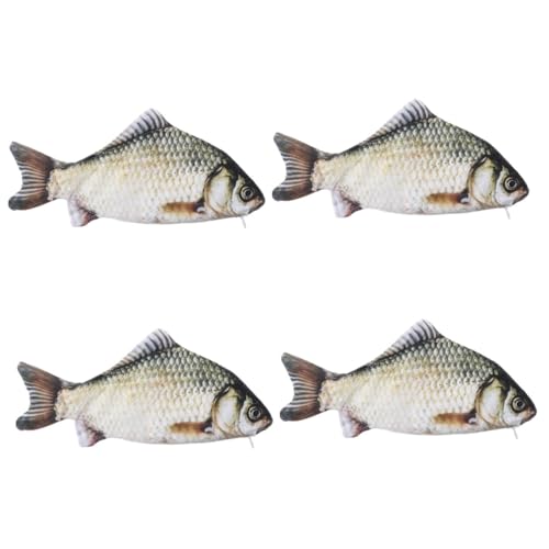 Angoily 4 Stück Kreatives Federmäppchen in Realistischer Fischform Großer Stauraum für Schreibwaren Praktischer Stifteorganizer Robustes Material Leicht zu Reinigen als für Schule und Büro von Angoily