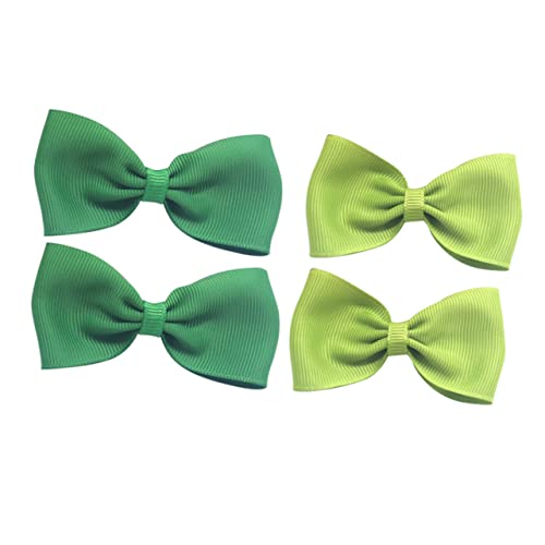 Angoily 4 Stück Schleife Haarnadel Haarspangen Für Frauen Dekoration Haarspange Patricks Day Haarschleifenclips Rechnung Haarspangen Grün Krawatte Mädchen Stoff Kind von Angoily