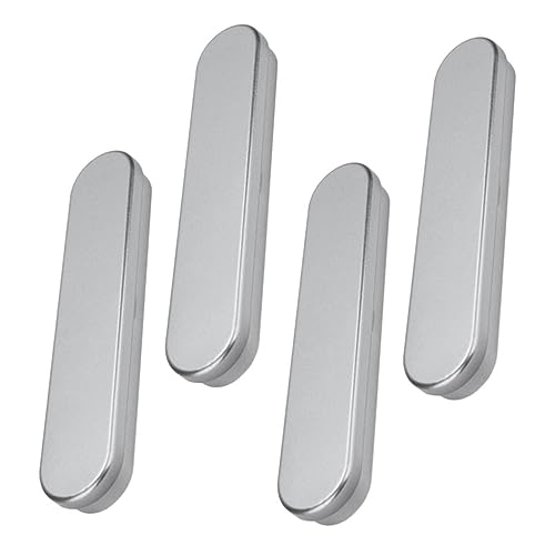 Angoily 4 Stück Schreibwaren-Box Mini-stiftetui Kleines Federmäppchen Bleistiftbehälter Bleistift Aufbewahrungstasche Kugelschreiber Etui Robustes Stiftetui Silver Weißblech von Angoily