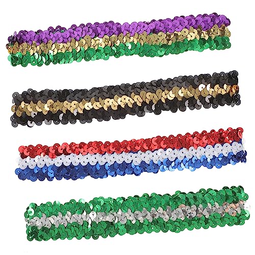 Angoily Damen Stirnbänder 4 Stück elastisches Stirnband für Mädchen Stirnbänder Haarschmuck für Mädchen haarband set hair accessories for girls Haargummi Tiara Performance-Stirnband Mode von Angoily