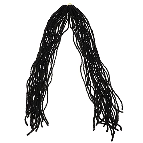 Angoily 4 Stück Schmutzige Kleine Zöpfe Dreadlock-häkelhaar Dread Extensions Menschliches Haar Dreadlock-erweiterung Falsche Dreads Hochtemperaturdraht Hip Hop Männer Und Frauen Stirnband von Angoily