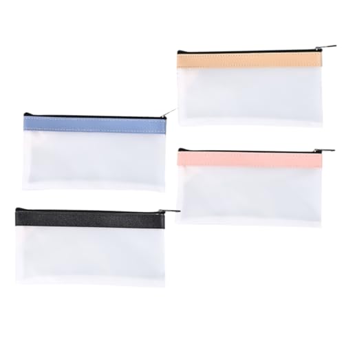 Angoily 4stücke Transparenter PVC-Geldbeutel Mit Reißverschluss Für Münzen Und Scheine Bankeinzahlungsbeutel Mit Reißverschluss Geldbeutel Für Bargeld Und Kleine Gegenstände von Angoily