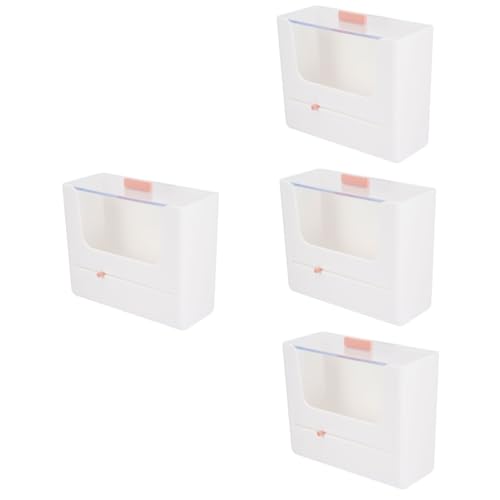 Angoily 4er-box Aufbewahrungskiste Make-up-aufbewahrungsbehälter Behälter Für Wäschepads Make-up-organizer Staubfreier Kosmetik-organizer Diverse Kisten Plastik Schminkschrank Schreibtisch von Angoily