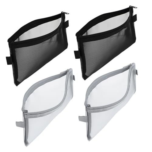 Angoily 4stücke Stofftasche Mit Reißverschluss Transparente Stifttaschen Teststift-aufbewahrungstaschen Aktentaschen Für Studenten Schreibwarentasche Mit Reißverschluss von Angoily