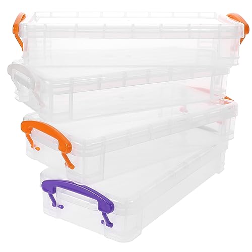 Angoily 4stücke Transparentes Federbox Aus Kunststoff Stapelbar Großes Fassungsvermögen Stifte-Organizer Für Bleistifte Lineale Kugelschreiber Und Schreibwaren von Angoily