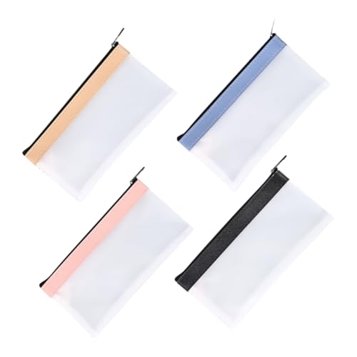 Angoily 4stücke Teiliges PVC Durchsichtiger Geldbeutel Multifunktionale Aufbewahrung Für Münzen Scheine Und Stifte Und Praktische Und Leicht Zu Reinigende Organizer-Tasche von Angoily