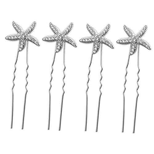 Angoily 4stücke Stern-haarspangen Aus Legierung Stern-haarnadeln Für Hochzeitsfrisuren Haarschmuck Für Frauen Zur Hochzeit Strand-stil Haarreif Für Bräute Und Brautjungfern von Angoily