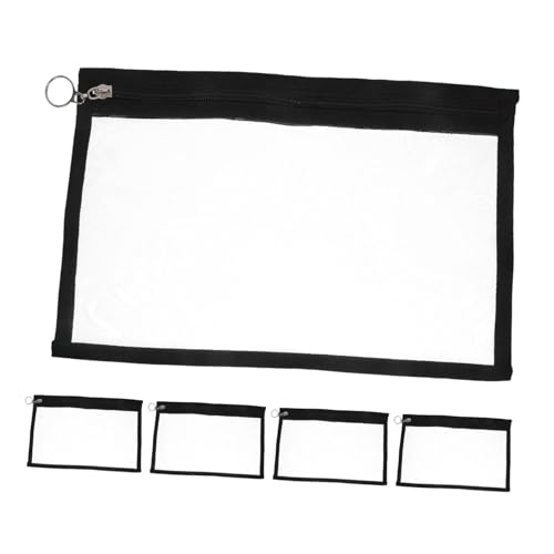 Angoily 5 Stück Multifunktionale Federmäppchen Transparente Flache Beutel Mit Reißverschluss wasserdichte Reißverschlusstasche Federmäppchen Für Transparentes PVC Angoily 5 Stück Multifunktionale Federmäppchen Transparente Flache Beutel Mit Reißverschluss wasserdichte Reißverschlusstasche Federmäppchen Für Transparentes PVC von Angoily