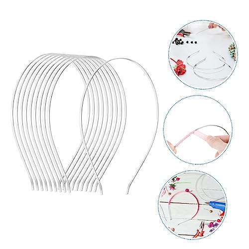 Angoily 50 Stück Haarreifen Blank Haarschmuck DIY Haarschmuck Zubehör Glatte Oberfläche Elastisch Komfortabel für Frauen Tageskopfschmuck von Angoily