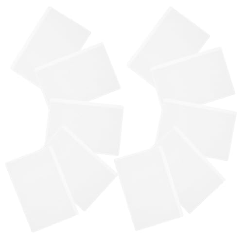 Angoily 50 Stück Kreditkarteninhaber Plastikabzeichenhalter Abzeichenabdeckungen Klar Plastikkartenschutz Kartenhüllen Klar Abzeichen-hülle Plastikkartenhalter PVC Transparent von Angoily