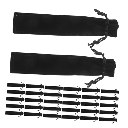 Angoily 50 Stück Samt-stifttasche mit Kordelzug Weiche Innenausstattung Vielseitige Stiftehülle für Füllfederhalter Bleistifte und Schreibgeräte für Schule Büro und Geschenkverpackung von Angoily