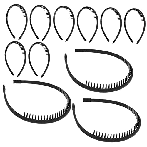 Angoily Haarschmuck 54 Stk gezahntes Stirnband hochstihl Hochwertige Verarbeitung hochzeitsdeko Stirnbänder Haar Tuch Zahn Kamm schmücken Männer und Frauen Kopfbedeckung Stoff von Angoily