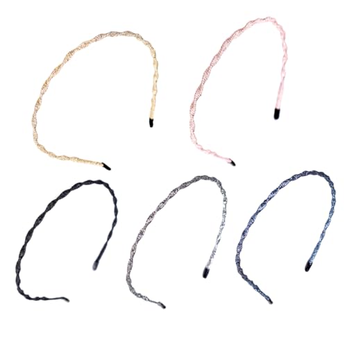 Angoily 5St Beanie gewelltes Stirnband kinder haarschmuck haarband hair-band presents for women hair ties Bequeme Haarbänder Haarreifen hairbands haar tapes Einfach Kopftaste Frau Stoff von Angoily