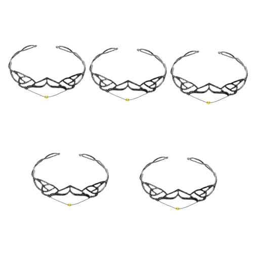 Angoily 5St Elfenkrone Haargummis für Mädchen Haarschmuck für die Braut hochzeitshaar schmuck wedding hair accessories Tiara Stirnbänder für Mädchen Stirnbänder für die Braut öffnen Hobbit von Angoily