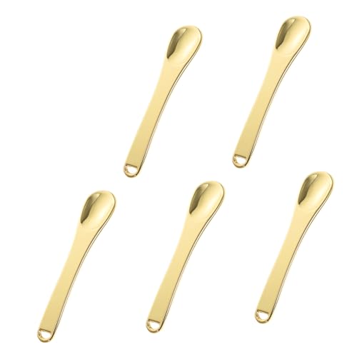 Angoily 5er-set Gesichtscreme-löffel Augencreme-schaufel Make-up-pick-sticks Gold-zinklegierung Kompakt Und Tragbar Für Die Gesichtspflege von Angoily