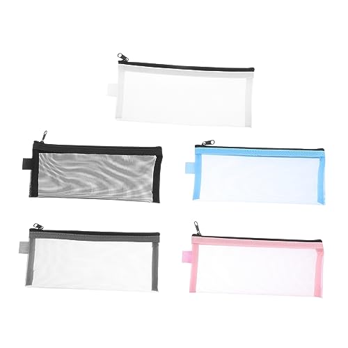 Angoily 5stücke Nylon-Netz-stifttasche Schreibwarentasche Praktisch Und Tragbar Mit Robustem Reißverschluss Für Stifte Schreibwaren Und Kleine Gegenstände Atmungsaktiv Waschbar Und Angoily 5stücke Nylon-Netz-stifttasche Schreibwarentasche Praktisch Und Tragbar Mit Robustem Reißverschluss Für Stifte Schreibwaren Und Kleine Gegenstände Atmungsaktiv Waschbar Und von Angoily
