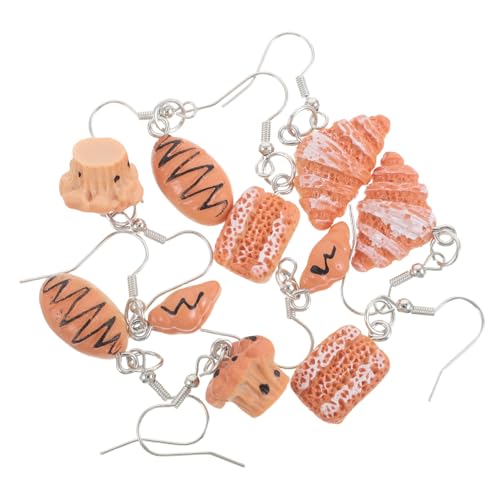 Angoily 5paare Bäckerohrringe Mit Cupcake-anhänger Lustige Lebensmittelschmuck Für Frauen Tropfenohrringe Aus Leichtem Material Verspieltes Ohrschmuck Für Alltag Und Partys von Angoily