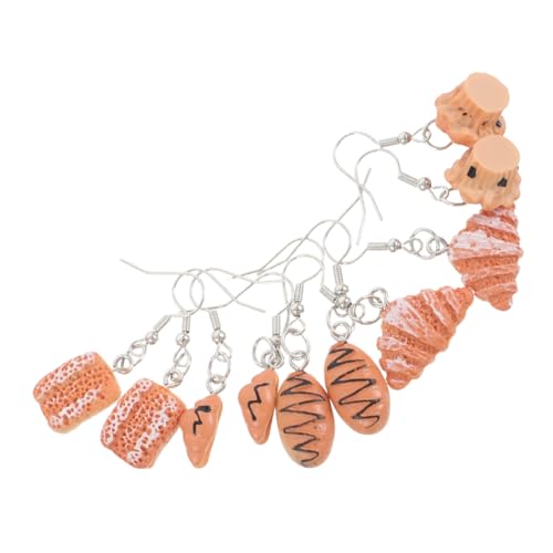 Angoily 5paare Essensanhänger Ohrringe Mit Kuchenmotiv Für Damen Und Mädchen Brot-design Ohrhänger Aus Leichten Materialien Für Alltag Und Partys von Angoily