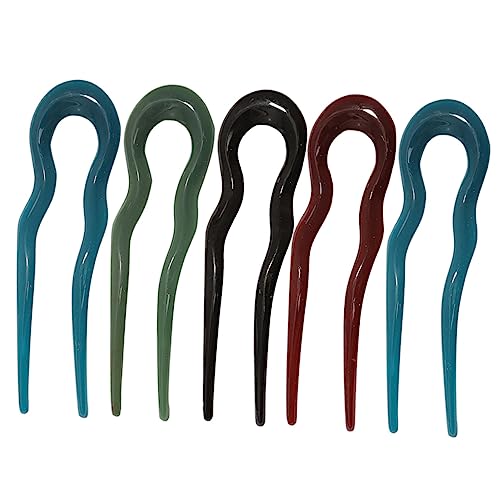 Angoily 5-teiliges Haarstäbchen-set Für Damen U-förmige Haargabeln Für Mädchen Haarnadel-set Dutt-stäbchen Retro-haar-accessoires Für Frauen von Angoily