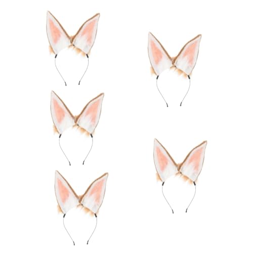 Angoily 5st Hasenohr Stirnband Ostern Kopfbedeckung Kostümzubehör Für Kinder Party Haarschmuck Für Kleinkinder Make-up-stirnbänder Baby Fuchs Plüsch Empfindlich Schmücken von Angoily