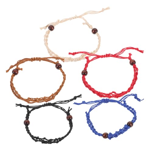 Angoily 5stücke Verstellbares Armband Seilarmband Mit Kristallhalter-käfig Gewebtes Armband Für Frauen Und Mädchen von Angoily