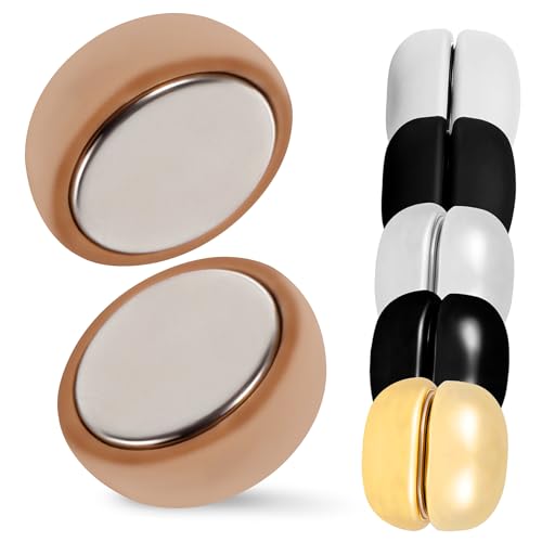 Angoily 6 Paare Magnetische Hijab Clips aus Legierung Schalverschlüsse in Farben Anstecker für Tücher und Kleidung Vielseitige und Langlebige Magnetknöpfe für Damen von Angoily
