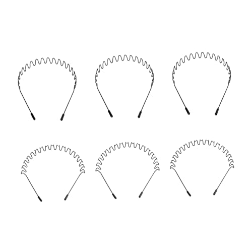 6 Stk elastische haargummi elastisches haarband metall haarband hairband for men haarschmuck Party-Haare Männer Kopfschmuck wellig Kopfbedeckung Ausgabekarte Stirnband Mann von Angoily