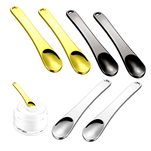 Angoily 6 Stk Kosmetik löffel Metallspatel Hautpflege-Tool Schminkspatel aus Metall Beauty-Tools Schminklöffel bilden Creme Pflegeset Schaber Grablöffel Zinklegierung von Angoily