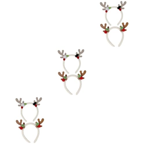 Angoily 6 Stk Weihnachtsgeweih Stirnband weihnachtsdeko Modellieren Haarschmuck bilden schmücken Kind Kopfbedeckung Plüsch von Angoily