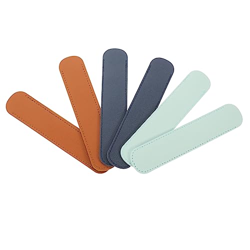 Angoily 6 Stück Mäppchen Einzel Groß Brunnen Halter Stiftbeutel Bleistifthülle Etui Leder -stifthülle Stift Schutzhülle Pu von Angoily