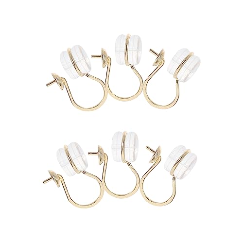 Angoily 6 Stück Ohrclips Mit Ohrloch Selbstgemacht Ohrringbasis Hypoallergen Für Perlen Und Schmuckherstellung Für Modebewusste Frauen von Angoily