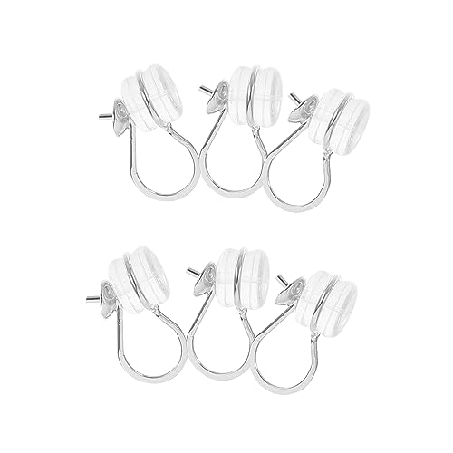 Angoily 6 Stück Silikon Ohrclip Basis für Diy Ohrringe Leicht Hautfreundlich Ohrloch Flache Rückseite Selbermachen und Dekorieren von Ohrschmuck von Angoily