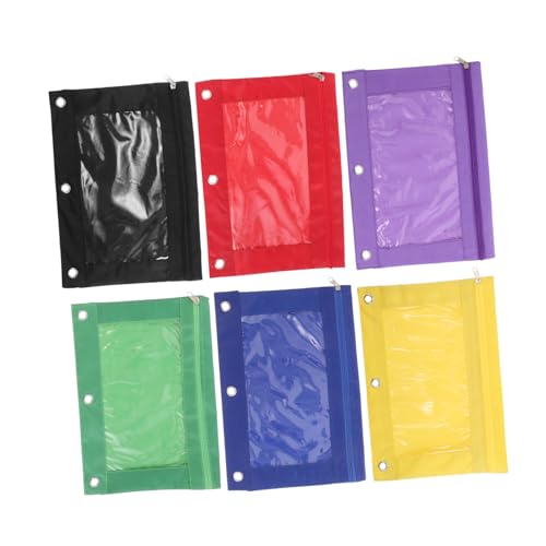Angoily 6 Stück Teiliges Stiftetui mit Reißverschluss Transparent Große Kapazität Dokumenten Organizer für Schul und Bürobedarf Ästhetische Schreibwaren Vielseitige Aufbewahrungslösung von Angoily