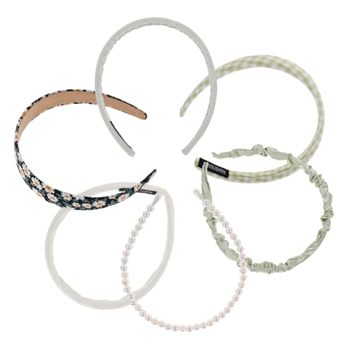 Angoily 6 Teiliges Einfarbiges Stirnband Kombinationsset Ästhetisches Haar Accessoire Damen Stirnbänder Süßes Stirnband Für Mädchen Dekoratives Stirnband Für Party Tiara von Angoily