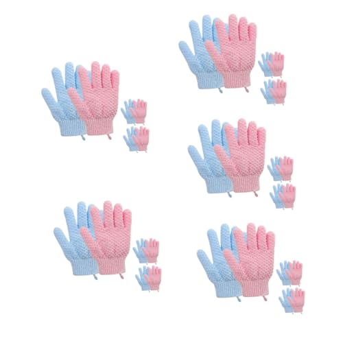Angoily 60 Stk Badehandschuhe mit fünf Fingern Körperpeelingschwamm Badewäscher für den Körper Badetuch Schwämme Duschhandschuhe für den Körper Handschuhe zum Duschen Haushalt Entferner von Angoily