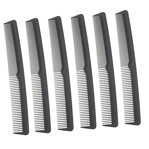 Angoily 6St Kämme Herrenkamm Feiner Zahnkamm männer haarkamm Scheidekamm Friseurkamm wide tooth comb Carbonkamm Haarschneidekamm glatter Haarkamm tragbar Frisierkamm Abs von Angoily