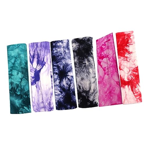 Angoily 6St Yoga Stretch Stirnband Haarbänder haarband Tie dye hairband Bandana für Männer Herren-Stirnband schnell trocknendes Kopfband schnelltrocknend Schal Fitness von Angoily