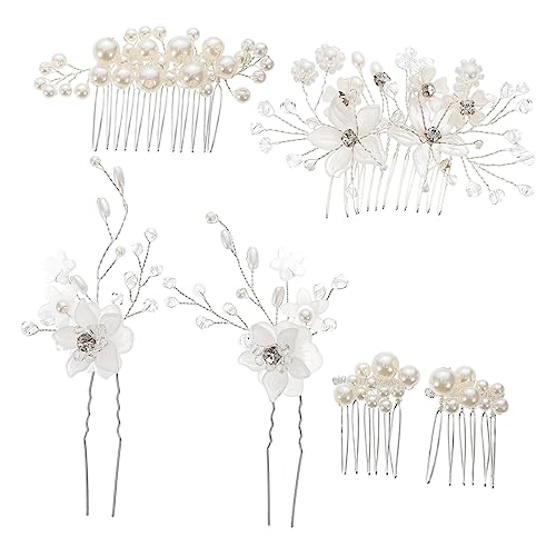 Angoily 6St braut hochzeit tiara Brautaccessoires Haarschmuck für fasching haarschmuck faschings haarschmuck Haarspangen Haarklammer Haarseitenkämme Hochzeit Haarkamm ABS von Angoily