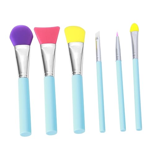 Angoily 6St kosmetikpinsel makeup pinsel silikonpinsel face massage gesichtmassagerät werkzeug Silikonbürste Bürste für tragbar Maskenpinsel Lidschatten Pinsel von Angoily