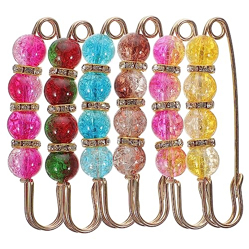 Angoily 6stücke Dekorative Broschen Für Damen Kleidung Schals Pullover Zubehör Farblose Taillen Spanner Pins Mit Nadeln von Angoily