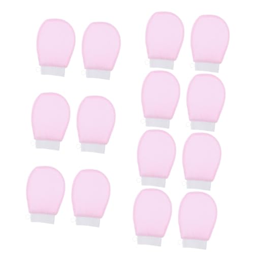 Angoily 7 Paare Badehandschuhe Körper Hautzellenentferner Spa-accessoires Für Frauen Peeling-handschuhe Für Das Gesicht Tiefenpeelinghandschuh Gesichtstuch Fräulein Doppelseitig Badetuch von Angoily