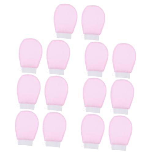 7 Paare Badehandschuhe Lampenschirm Aus Bast Spa-accessoires Für Frauen Peeling-handschuh Luffa-pad-handschuh Körperpeeling Für Frauen Duschbürste Badetuch Fräulein Verdicken von Angoily