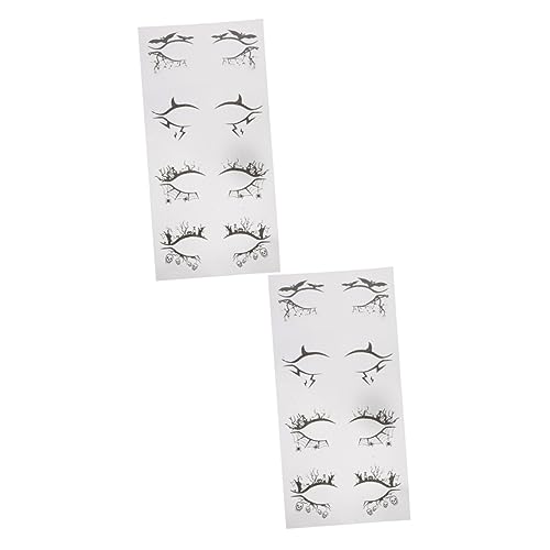 Angoily 8 Paare Halloween-Eyeliner-Aufkleber Halloween-Requisite roter Lidschatten schwarzer Lidschatten Augenlinienstreifen Lidschattenaufkleber Spinne Requisiten von Angoily