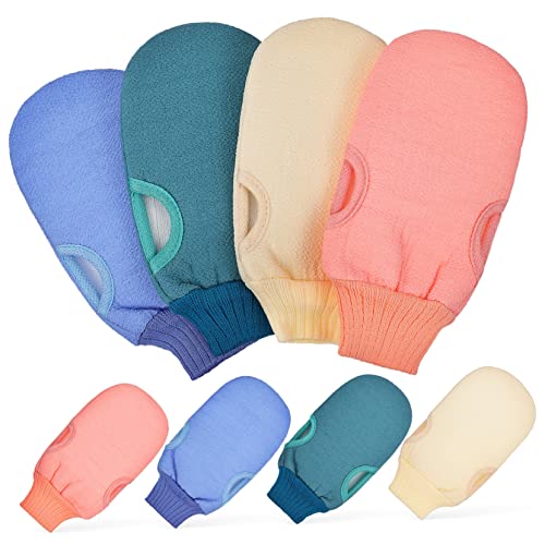 Angoily 8 Stk Peeling-handschuhe Tiefenpeelinghandschuh Peeling-badehandschuh Tiefenpeeling-handschuh Fäustling Schrubber Bad Dusche Handschuhe Mitt Männer Und Frauen Polyester Niedlich von Angoily