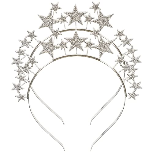 Angoily 8 Stk Sterne Stirnband kinder haarschmuck haarband kinder festival haarschmuck Kinder Haarband Pentagramm Heiligenschein Flash-Pulver Krone Fräulein Kopfbedeckung Legierung von Angoily