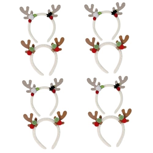 Angoily 8 Stk Weihnachtsgeweih Stirnband weihnachtsdeko Weihnachten schmücken Requisiten Partybedarf Kind Haarschmuck Plüsch von Angoily