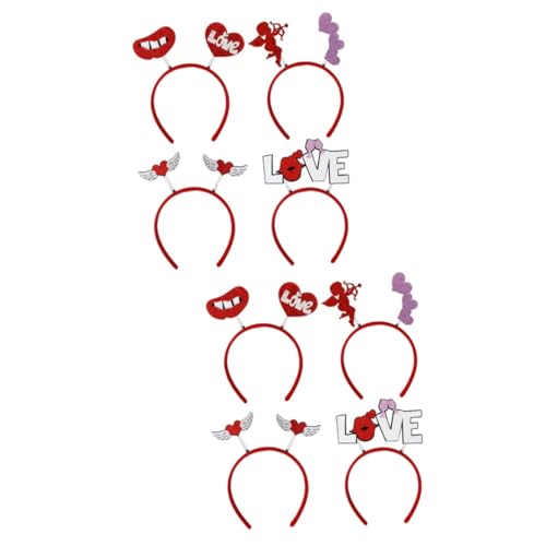 Angoily 8 Stk valentinstag stirnband Haarschmuck zum Valentinstag Stirnbänder hair accessories for girls hochzeitshaar schmuck Haarbänder Make-up-Stirnband Valentinstag-Stirnband tragbar von Angoily